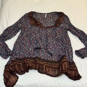 Free People Floral Bohemian Women's Top